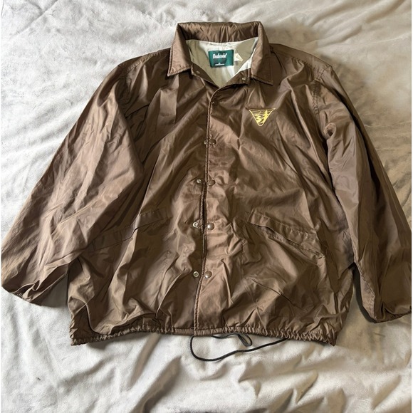 Dunbrooke Other - Vintage Dunbrooke Coaches Jacket Brown Mens XL Windbreaker Snap Front